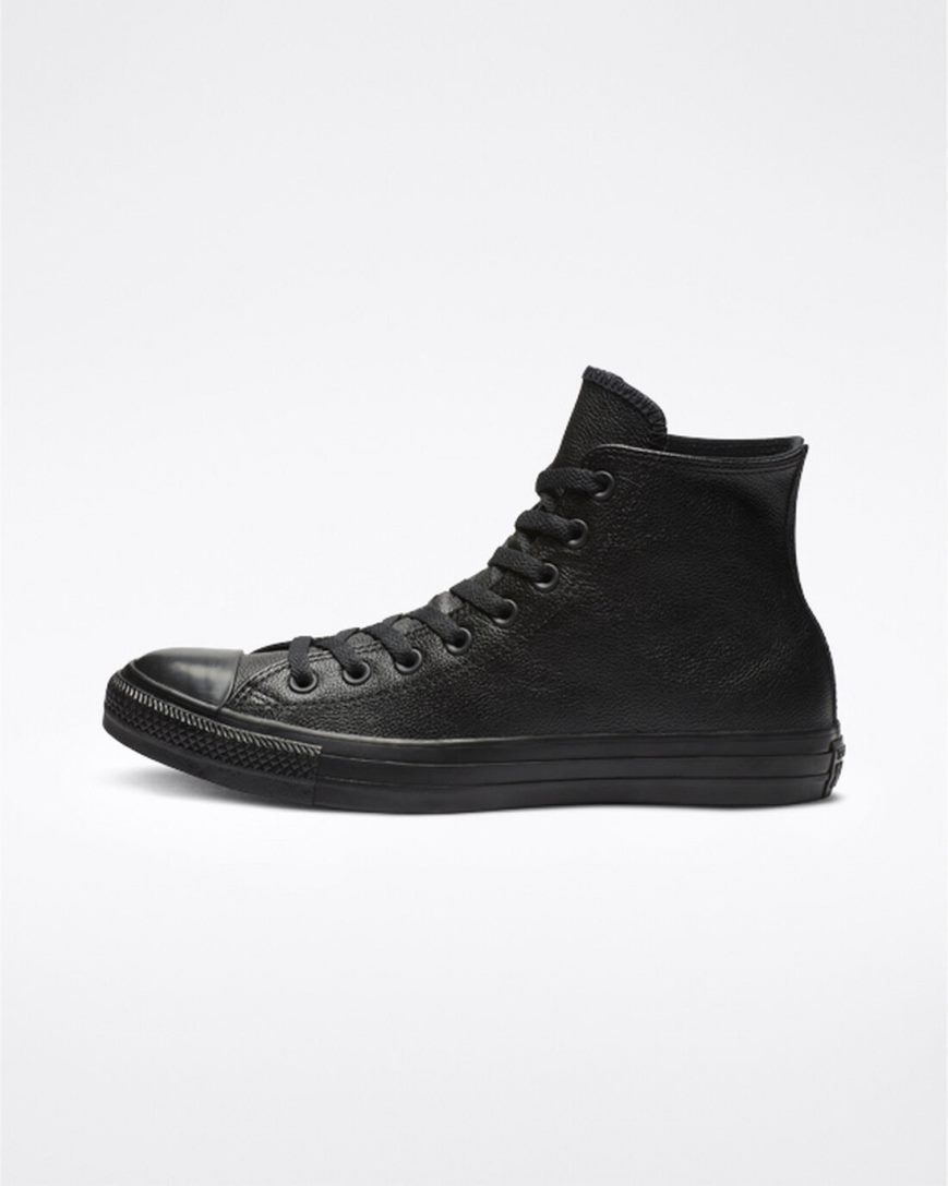 Tenisky Vysoke Converse Chuck Taylor All Star Kozene Panske Čierne | SK DRNH56